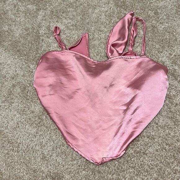 Pink silk/satin top  - Picture 1 of 2
